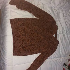 Long sleeve, leopard print shirt